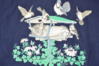 Vintage 1990s Morning Sun Blue Jays Graphic Print Double Collar Crewneck Sweatshirt Women's XXL