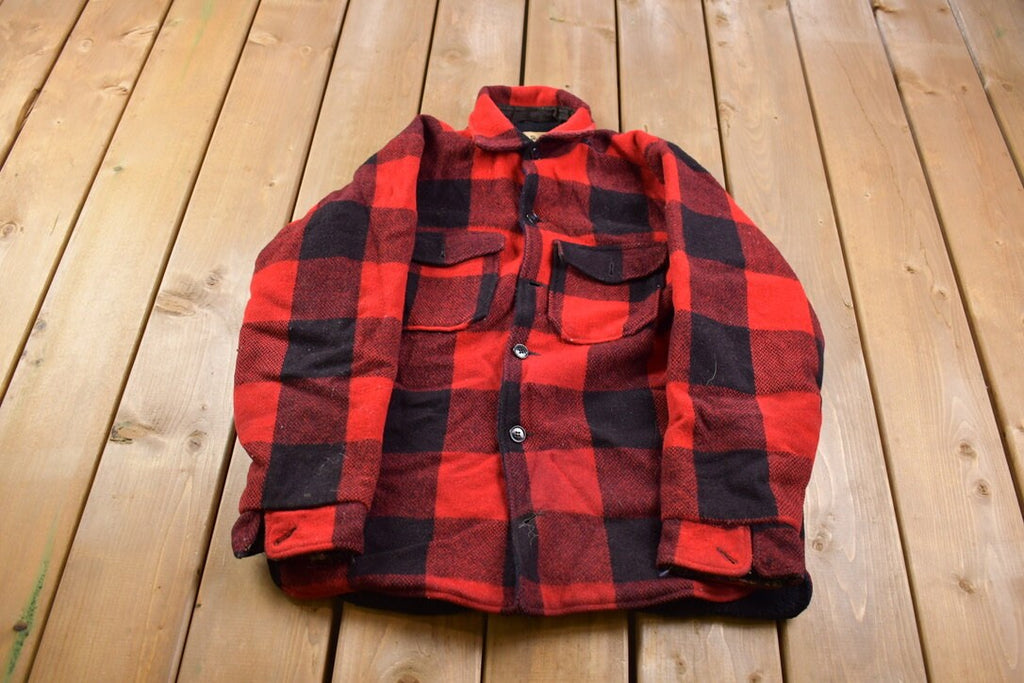Vintage 1990s Woolrich Classic Buffalo Plaid Wool Jacket