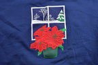 Vintage 1990s Winter Theme Floral Crewneck Sweater