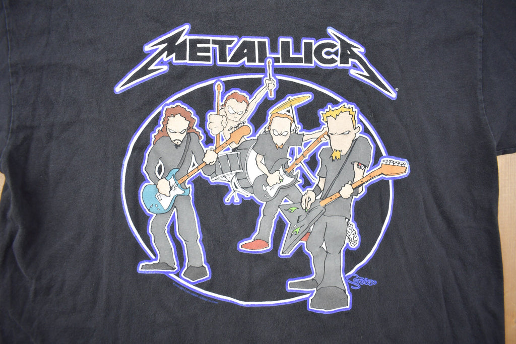 Vintage 2000 Metallica Cartoon Graphic T-shirt
