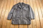 Vintage 1990s Brouge Men Leather Jacket