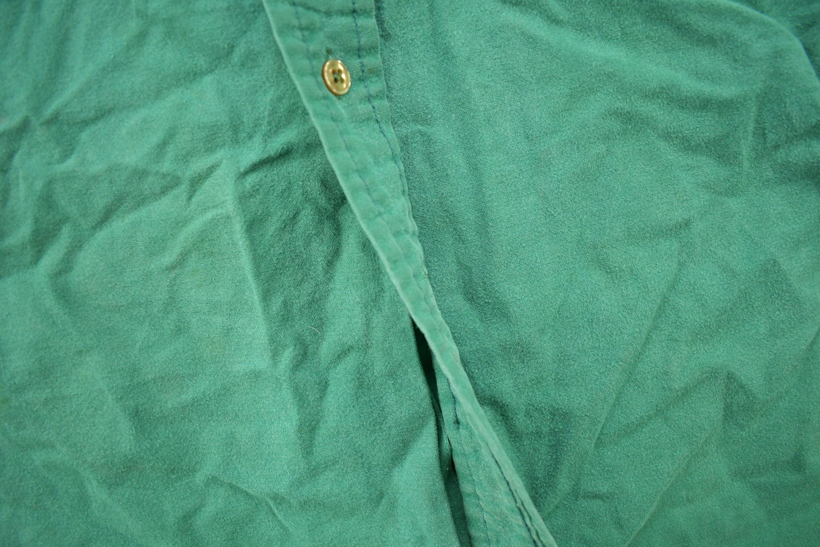 Vintage 1990s Attitude Blank Green Button Up Shirt