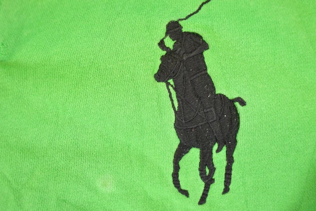 Vintage 1990s Polo By Ralph Lauren Embroidered Hoodie Sweatshirt Youth L