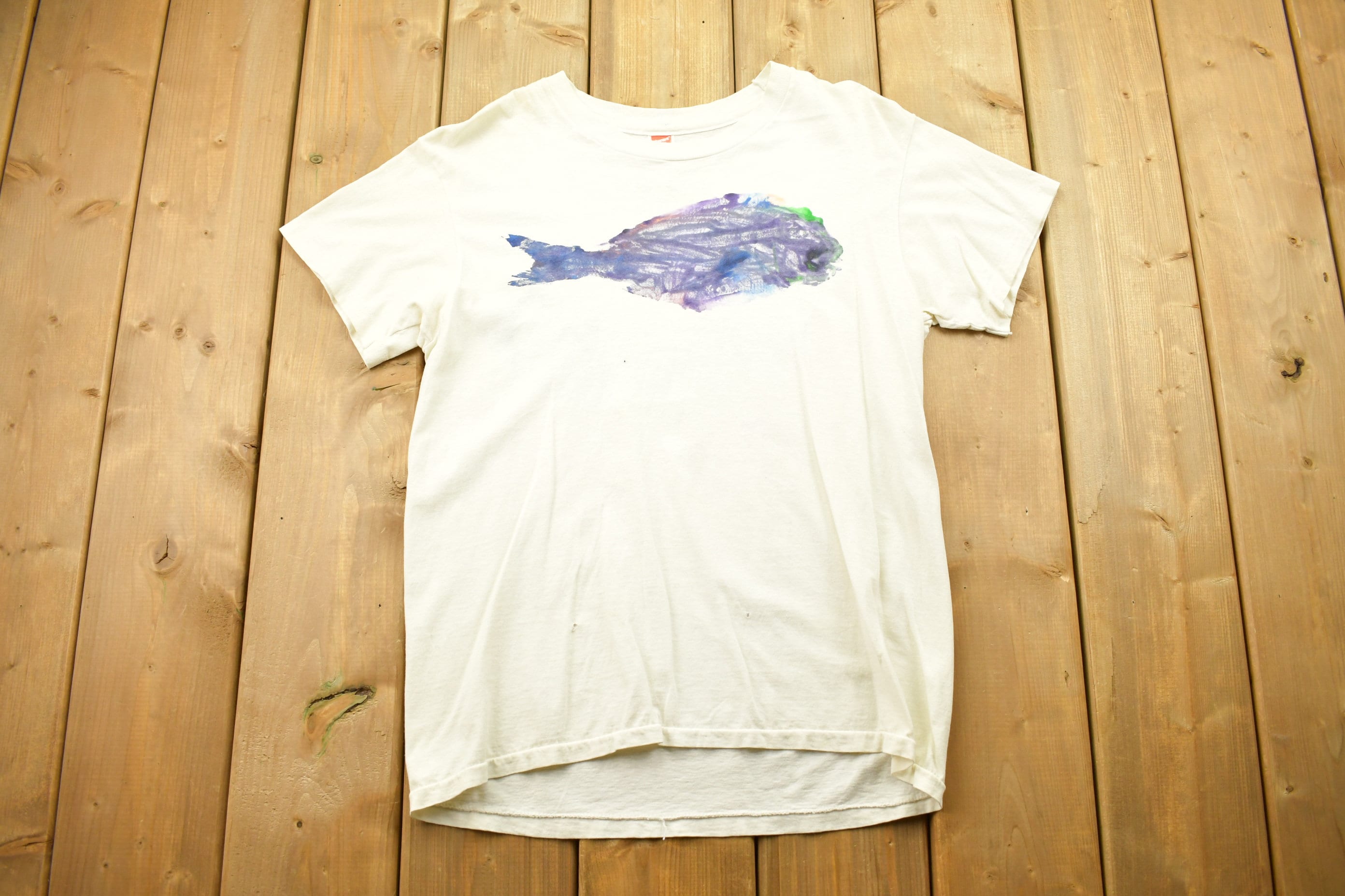 Vintage 1990s Fish Graphic T-Shirt