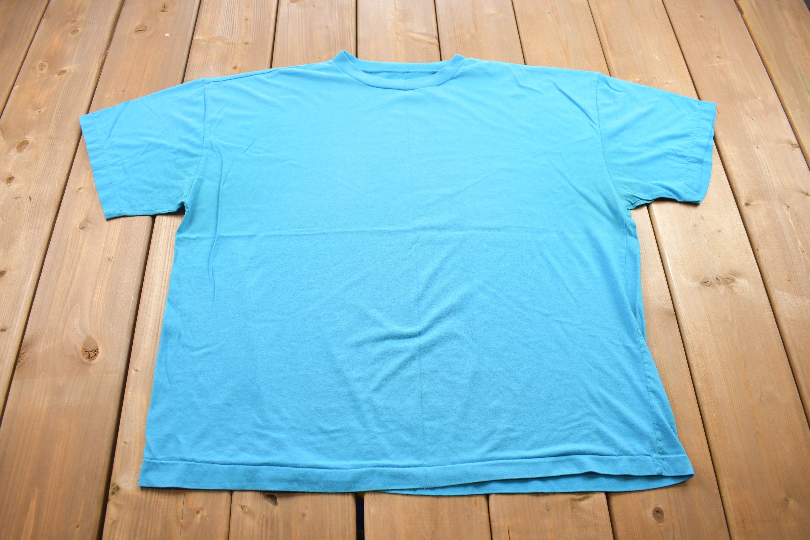 Vintage 1990s Blue Blank T Shirt