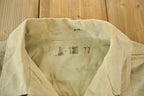 Vintage 1977 Army Military Button Up Shirt Men's Large