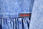 Vintage 1980s Cinema Denim Shirt Dress