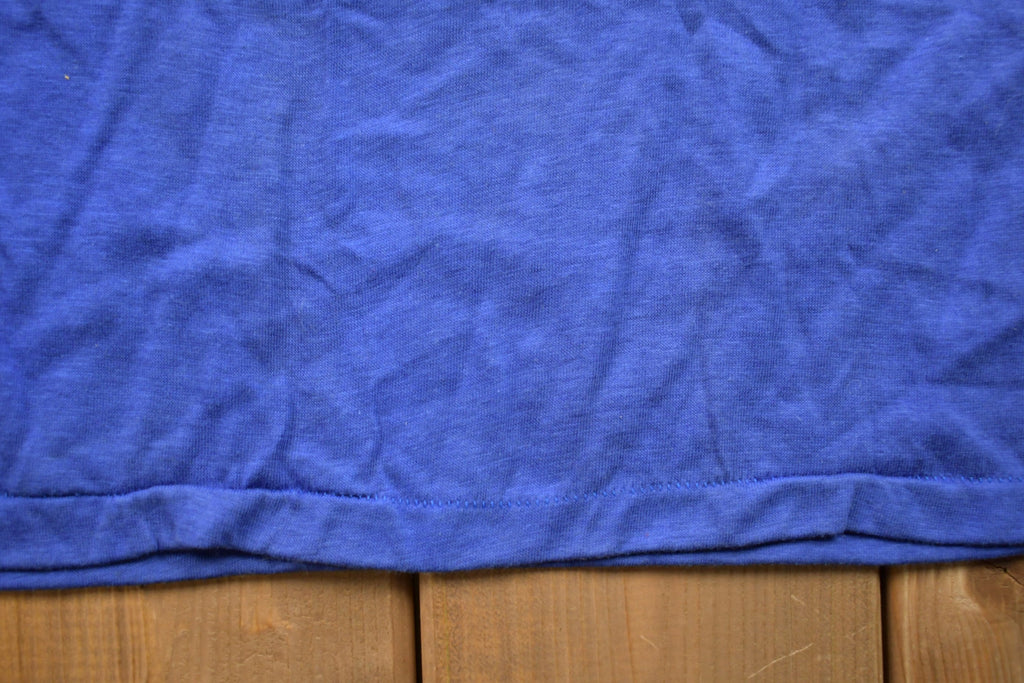 Vintage 1970s Fairline Blue Ringer T-Shirt /