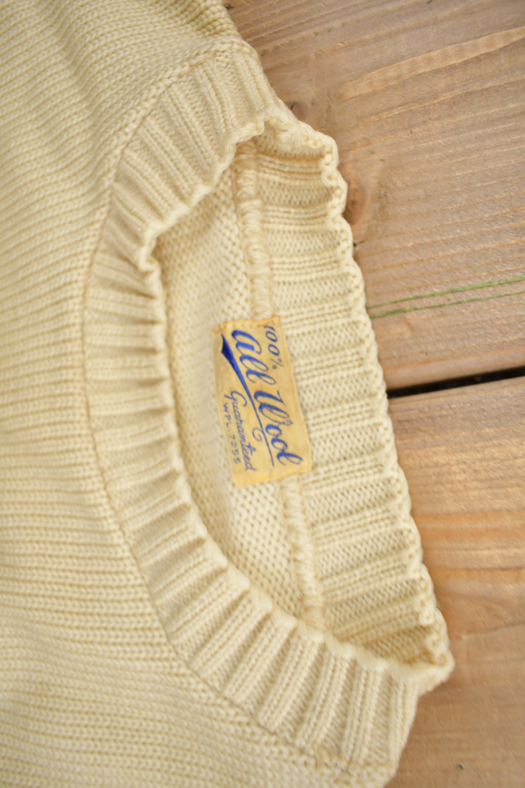 Vintage 1950s 100% Wool Collegiate Varsity Style Knit Sweater "LV" True Vintage Made In USA