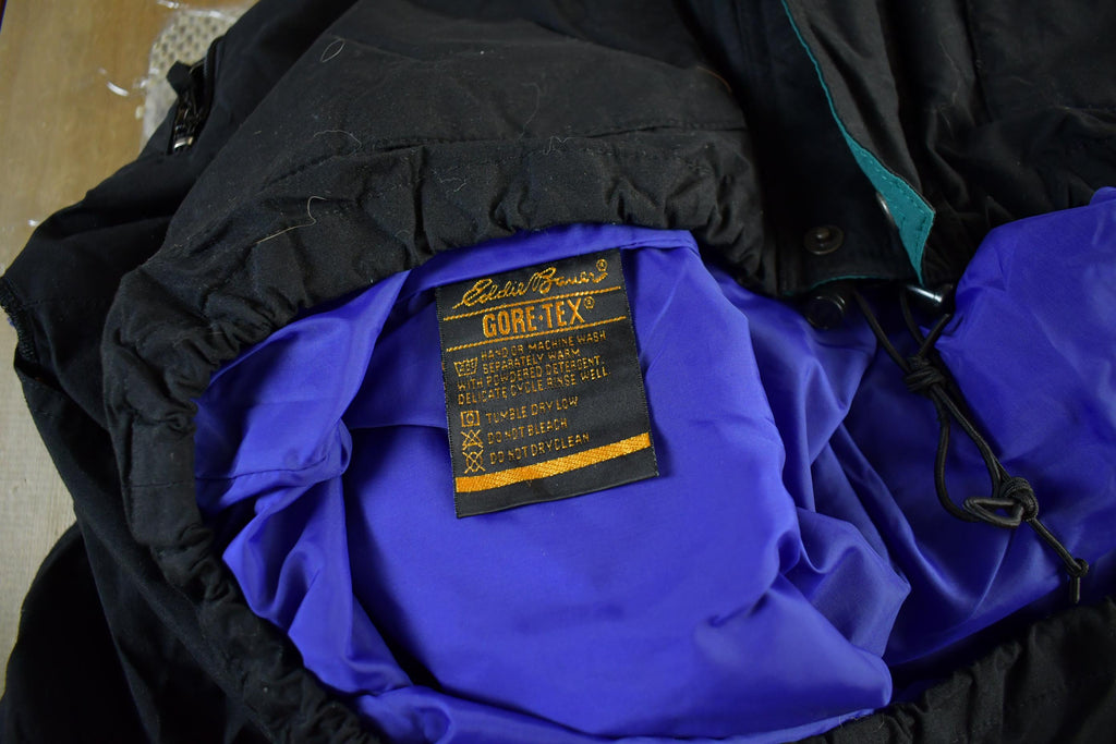 Vintage 1990s Eddie Bauer Gore-tex Windbreaker Parka Jacket Men's Large  Lightweight Outdoors  Hiking Adventure  90s Jacket