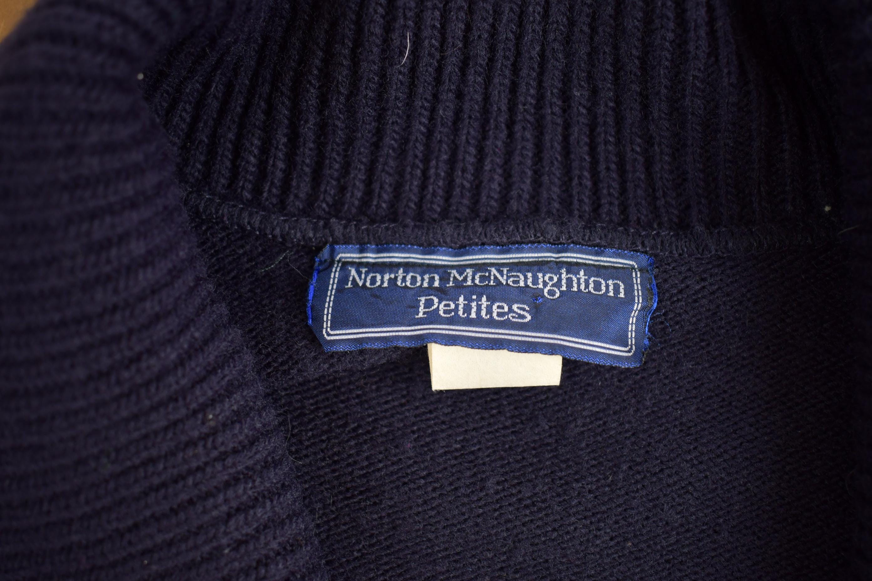 Vintage 1990s Norton McNaughton Petites Double Breasted Knit Cardigan Sweater