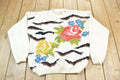 Vintage 1990s Needles & Yarn Floral Embroidered Knitted Sweater