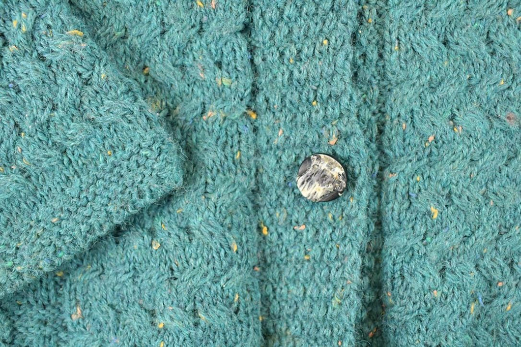 Vintage 1990s Carraig Donn Wool Cable Knit Cardigan Sweater Women's M