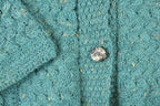 Vintage 1990s Carraig Donn Wool Cable Knit Cardigan Sweater Women's M