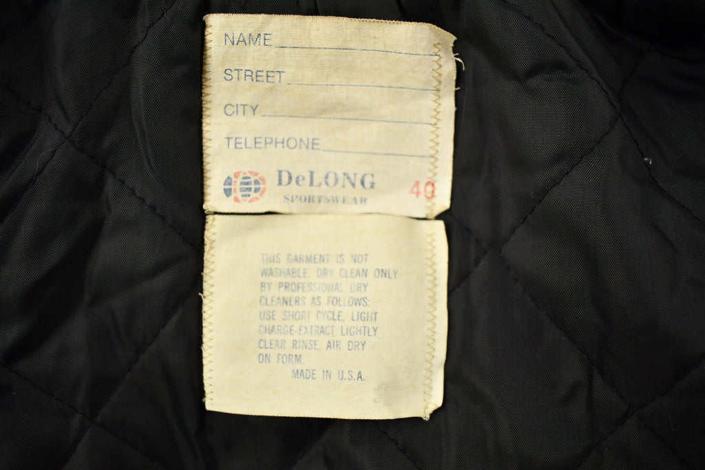 Vintage 1990 Greenville Embroidered Wool Varsity Jacket