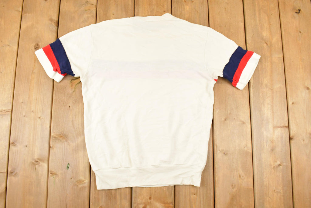 Vintage 1980s Zeppelin Striped Souvenir Travel T-Shirt Men's S