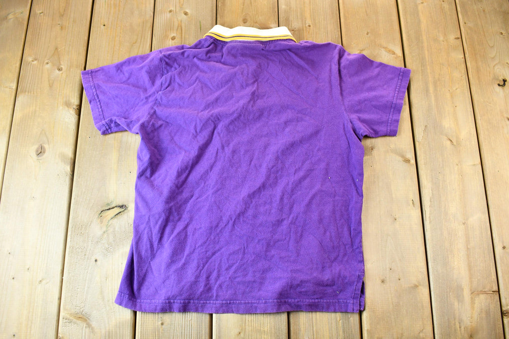 Vintage 1990s Minnesota Vikings NFL Football Embroidered Logo Gameday Polo Shirt