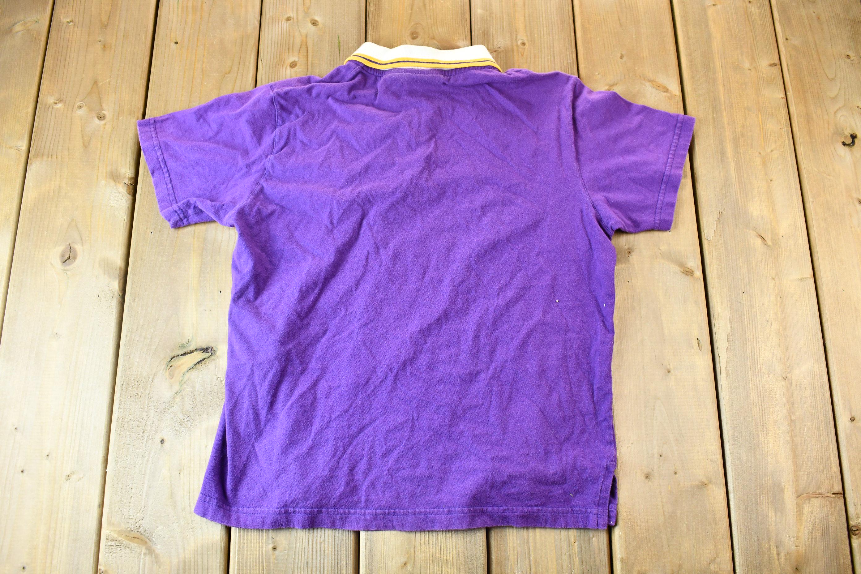 Vintage 1990s Minnesota Vikings NFL Football Embroidered Logo Gameday Polo Shirt
