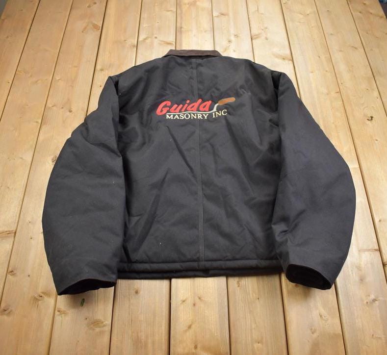 Vintage 1990s Carhartt Embroidered Winter Jacket Made In USA