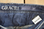Vintage Deadstock Y2K Grace LA Bedazzled Low Rise Jeans Women's Size 27 x 32