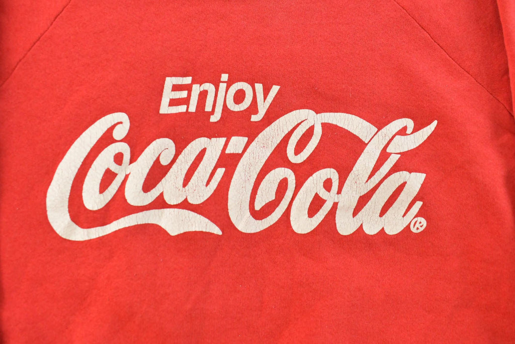 Vintage 1990s Coca Cola Art Graphic Raglan Crewneck Sweatshirt Men's M