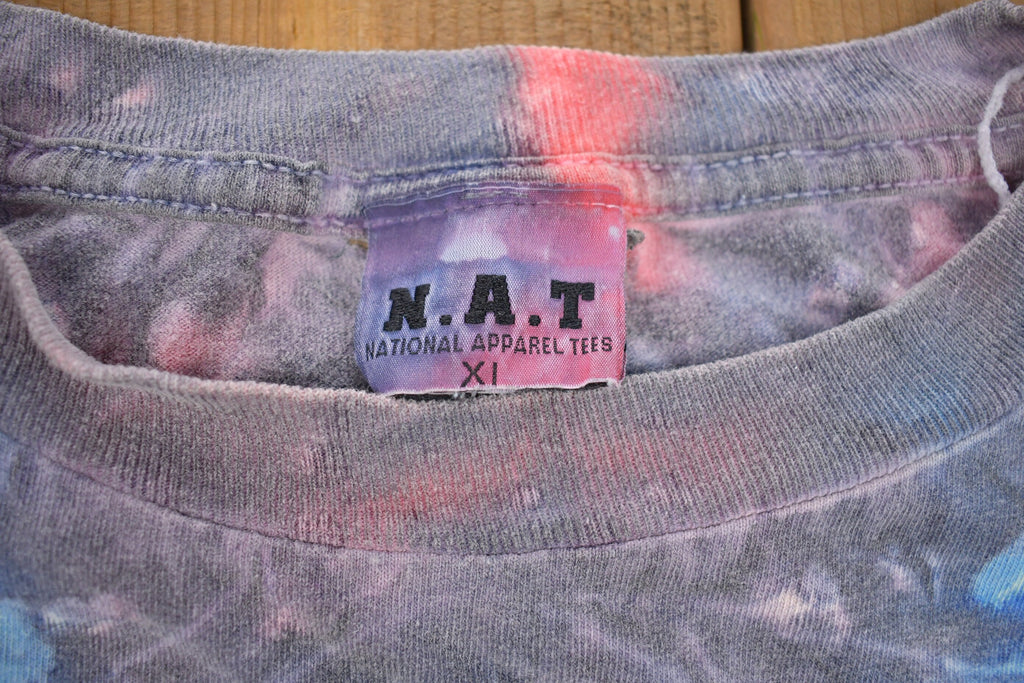 Vintage 1990s No Problem Jamaica Embroidered Tie Dye Souvenir T Shirt