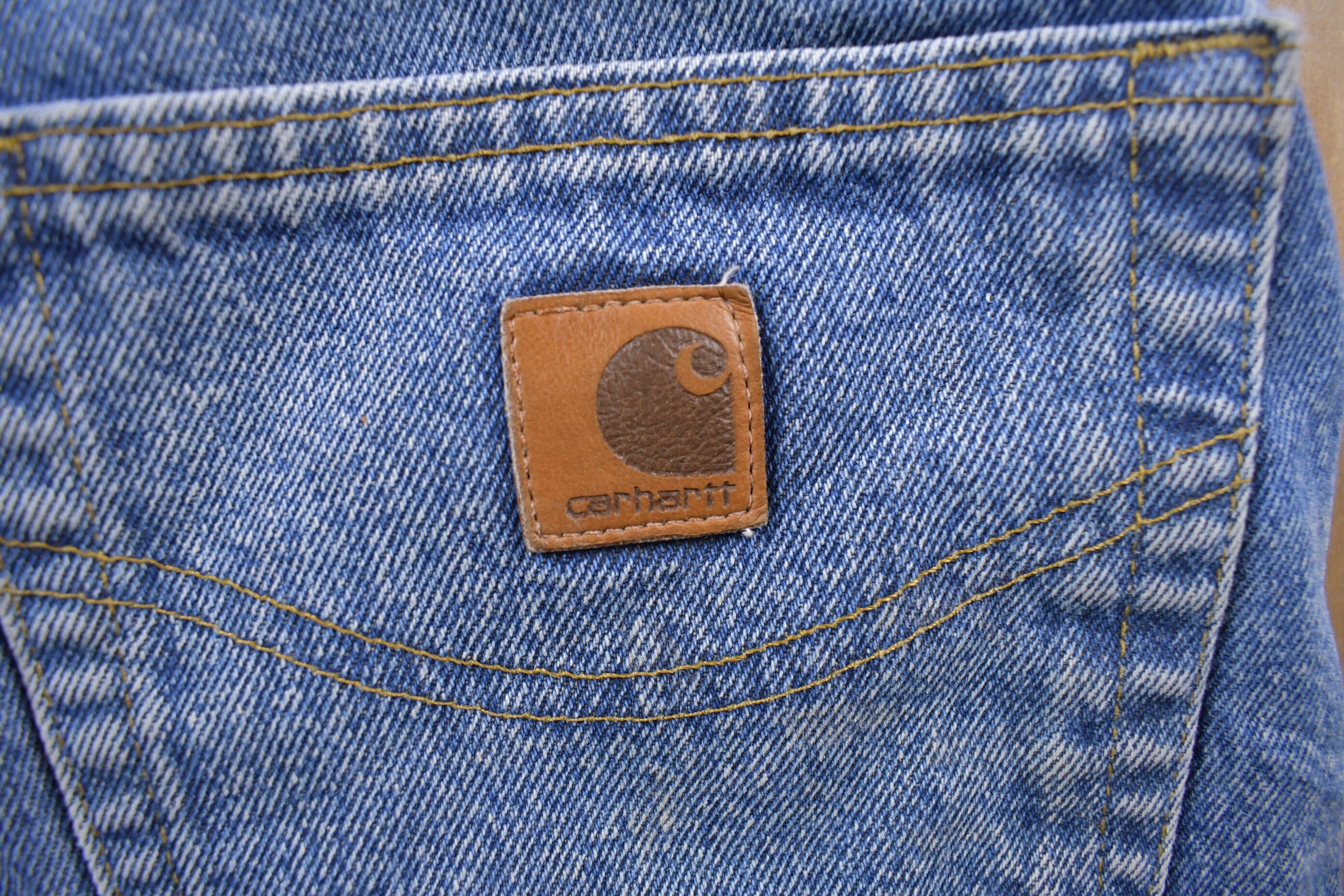 Vintage 1990s Carhartt Work Blue Jeans Size 30 x 32