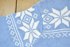 Vintage 1990s Eddie Bauer Snowflake Pattern Knit Turtleneck Sweater  90s Turtleneck  Made In USA  Preppy Knit