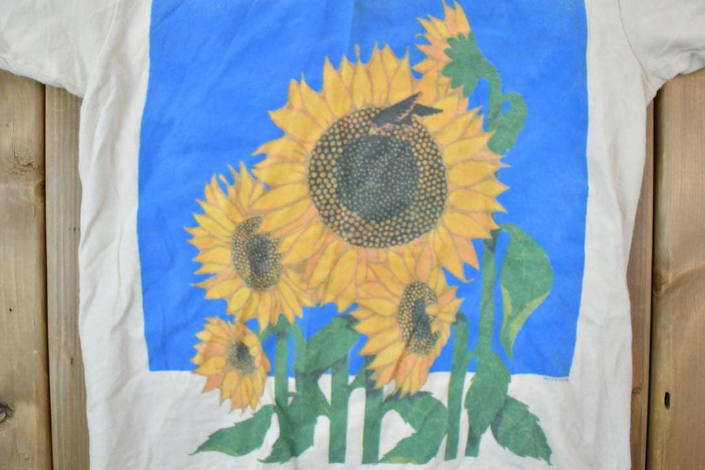 Vintage 1990s Sunflowers Kids Graphic T-Shirt