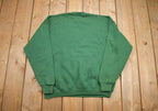 Vintage 1990s Embroidered Green Crewneck Sweater  90s Crewneck  Grandma Sweater  Streetwear  Made In USA  Patchwork