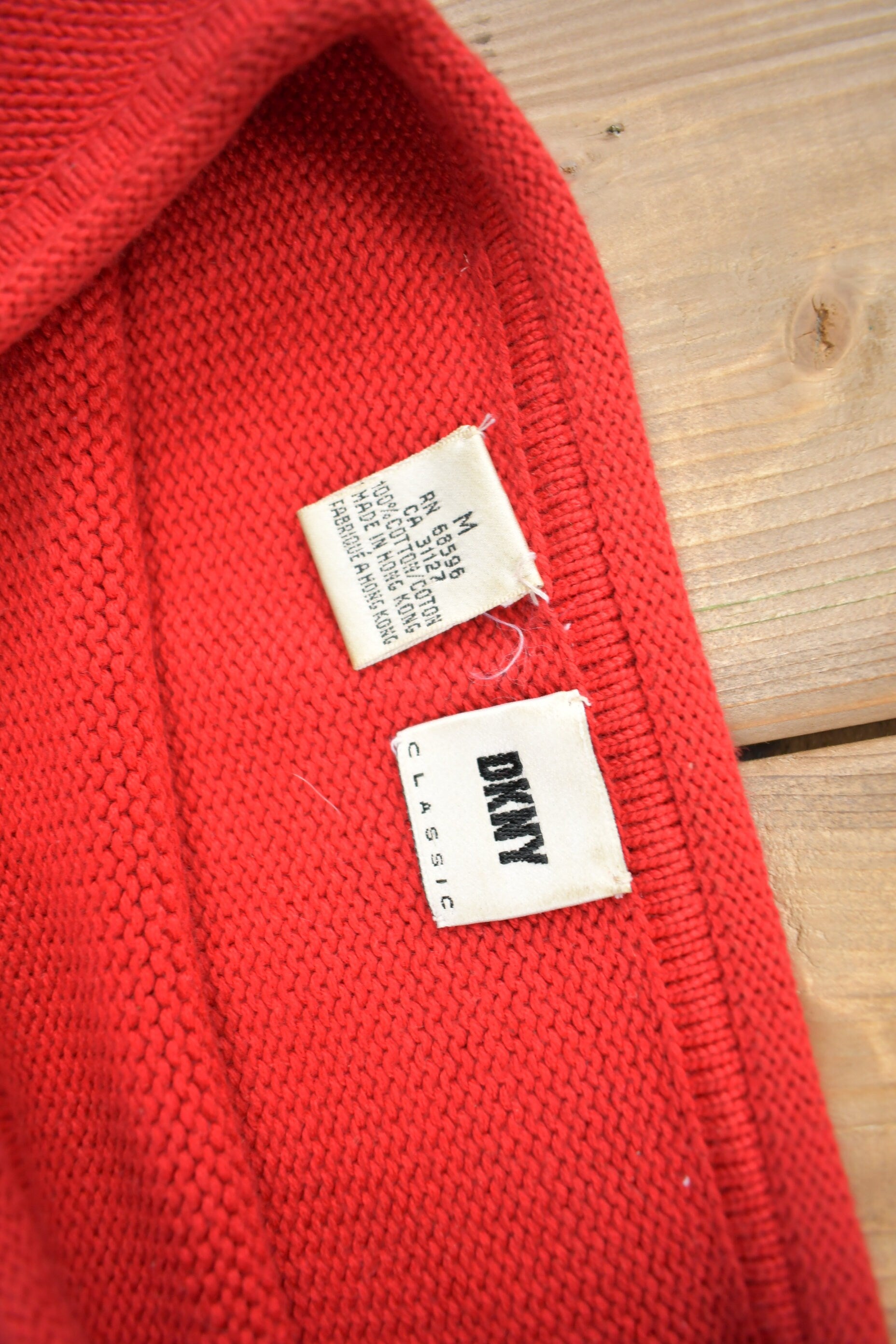 Vintage 1990s DKNY Knit Sweatshirt  90s Crewneck  Size Medium  The Official Uniform Of New York  Streetwear  Vintage DKNY