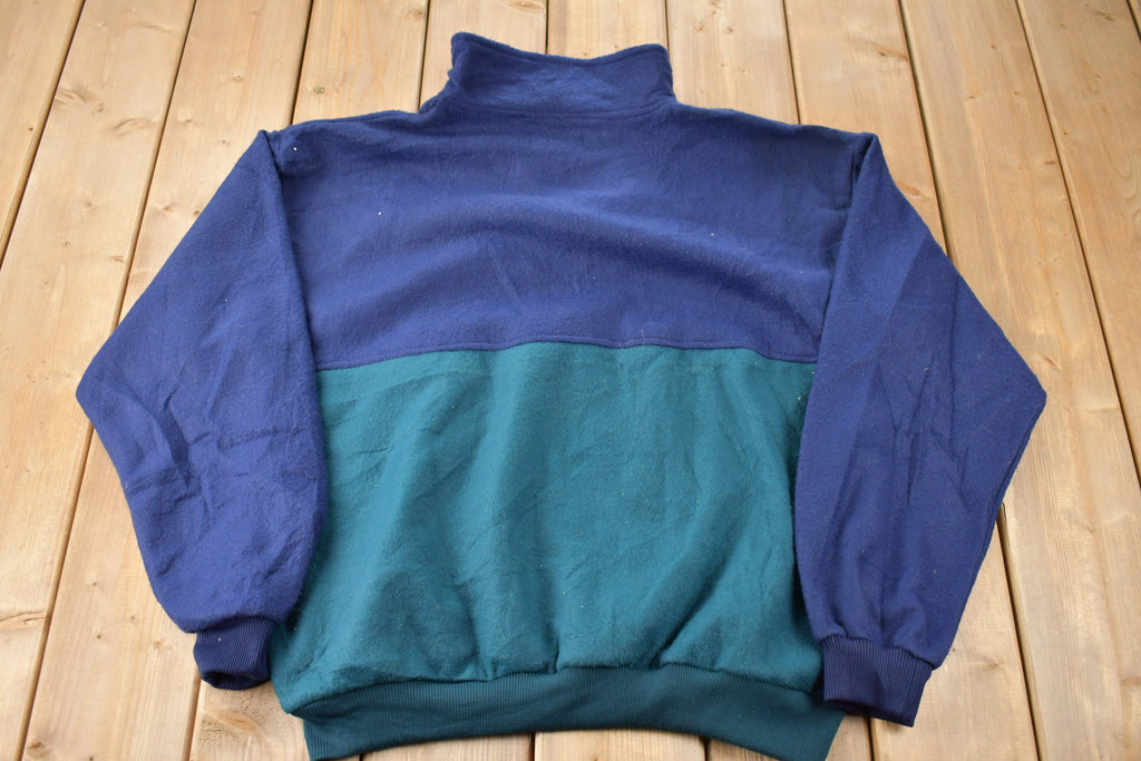 Vintage 1990s Pierre Cardin Deadstock Quarter Zip Fleece Sweater Size XL