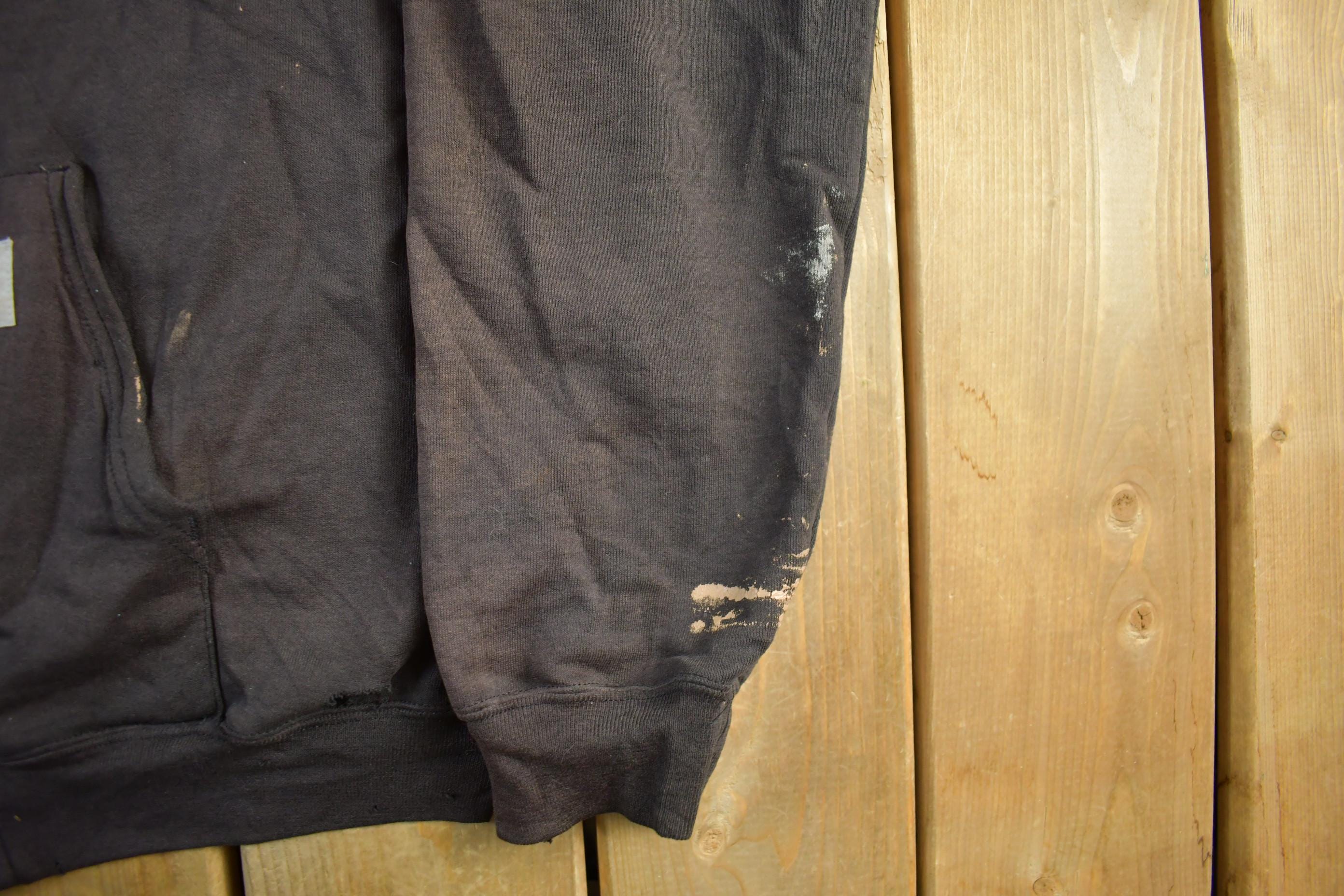 Vintage 1990s Carhartt Sun Faded Distressed Zip Up Hoodie Men's Large Tall