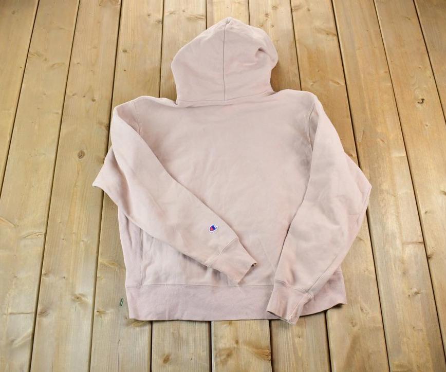Vintage 1990s Tan Champion Reverse Weave Hoodie Sweatshirt