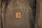Vintage 2000s Carhartt Hooded Sherpa Lined Jacket Mens Tall Large