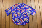 Vintage 1990s Chelsea Tropical Floral Button Up Shirt