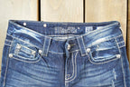 Vintage Y2K Miss Me Bedazzled Low Rise Jeans Size 26x31