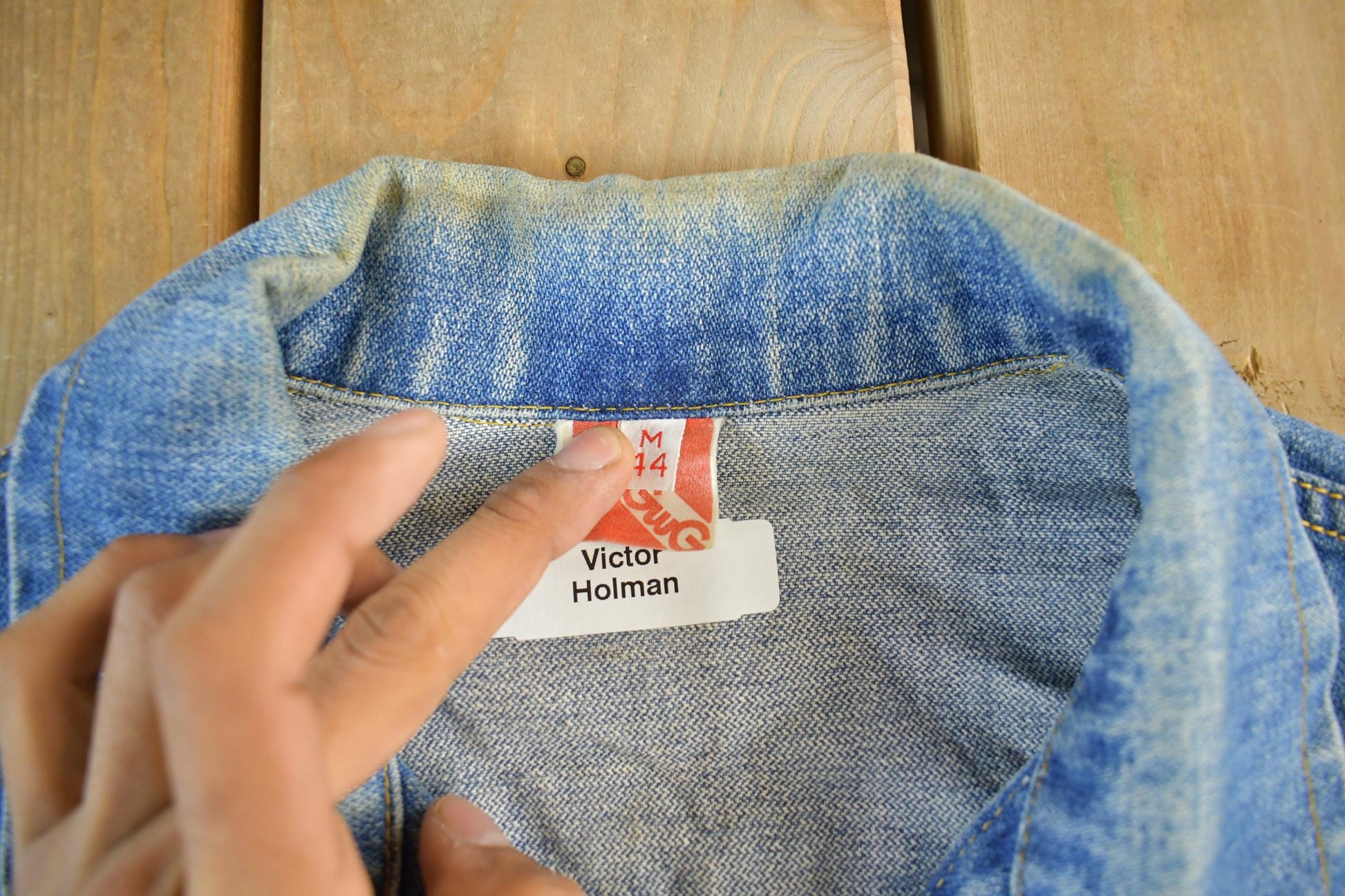 Vintage 80s GWG Denim Trucker Jacket - Faded Blue Workwear