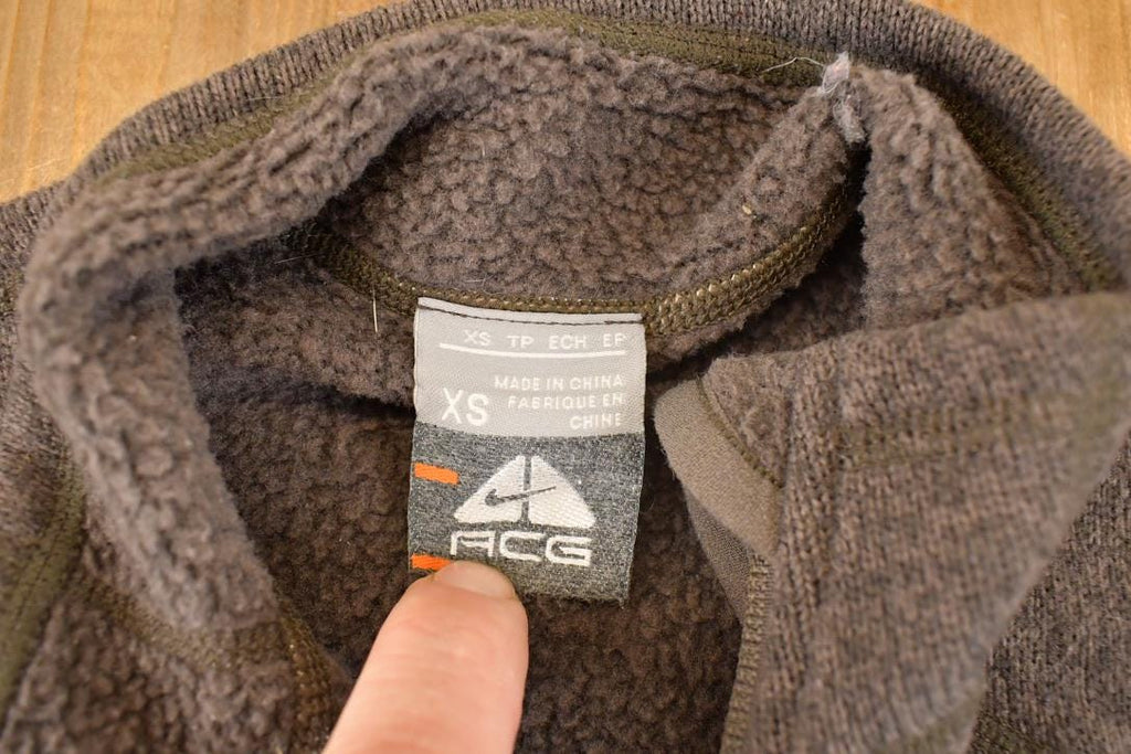 Vintage Y2K Nike ACG Fleece Sweater Vest Women's XS / Outdoorsman / 2000s Outdoorsman Sweater / Fleece Hiking Zip up