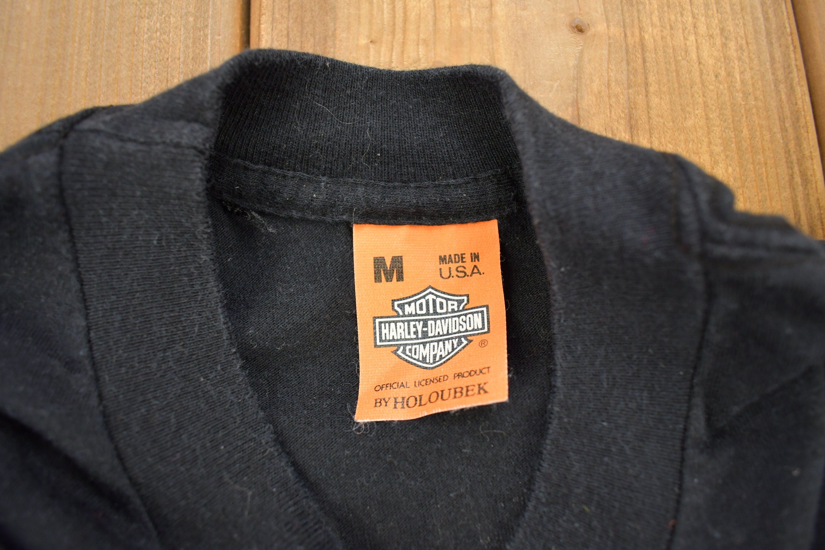 Vintage 1982 Maine Motorcycle INC Harley Davidson Bangor Maine Graphic T-Shirt