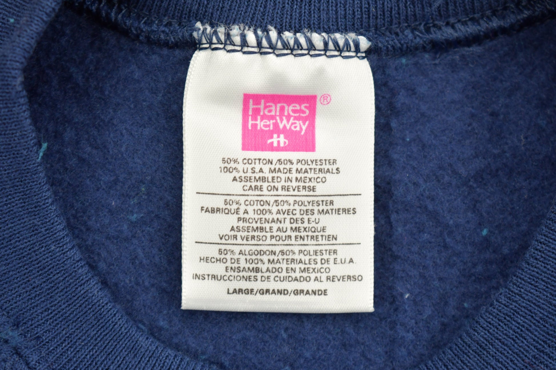 Vintage 1990s Blank Navy Blue Crewneck Sweatshirt