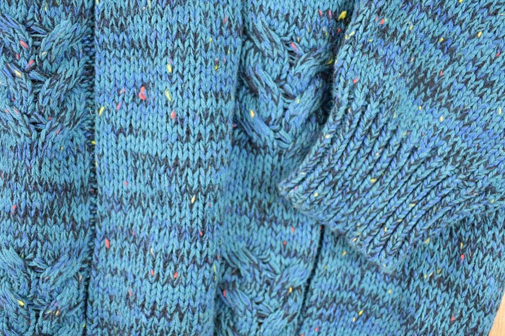 Vintage 1990s GS Company Cable Knit Crewneck Sweater Men's XL