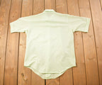 Vintage 1990s Van Heusen Blank Green Button Up Shirt