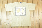 Vintage 1990s Australia Souvenir Map T-Shirt Mens M