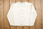 Vintage 1980s Carol Brent Knitted Cardigan Sweater