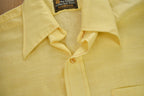 Vintage 1960s Gold Circle Blank Yellow Button Up Shirt