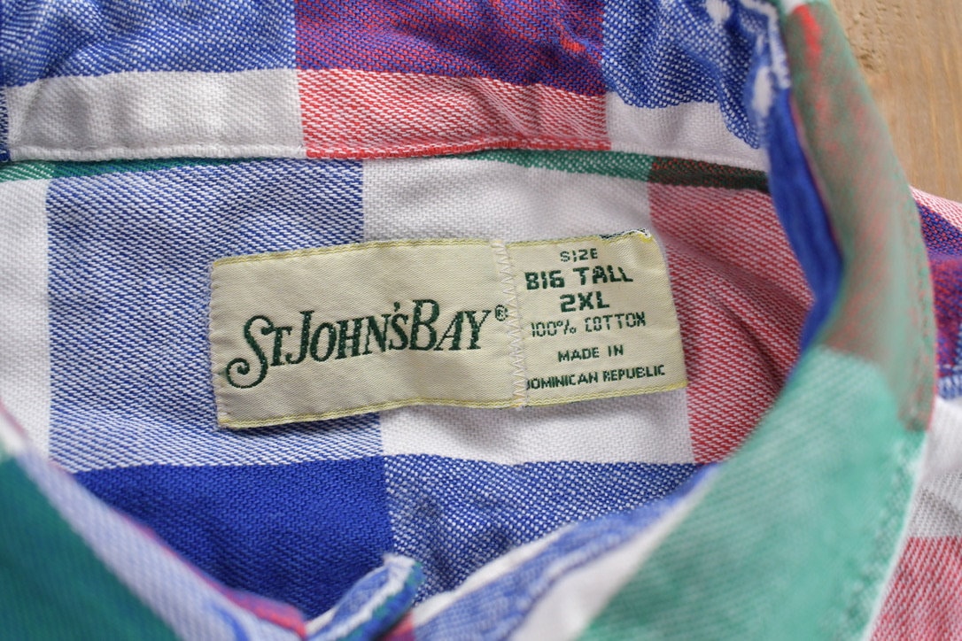 Vintage 1990s Plaid Flannel Button Up Shirt