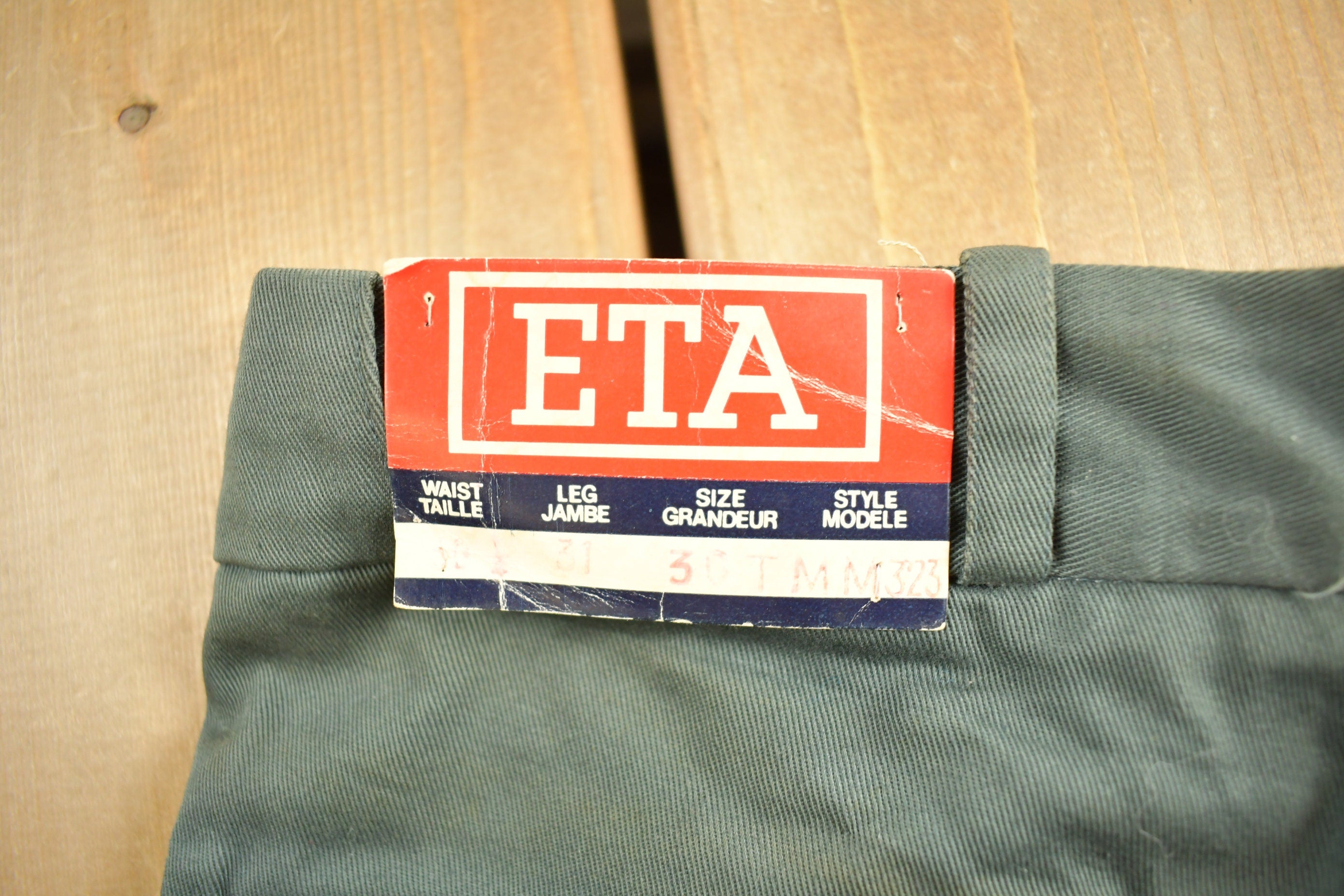 Vintage 1990s Grey ETA Trousers Size 30 x 30