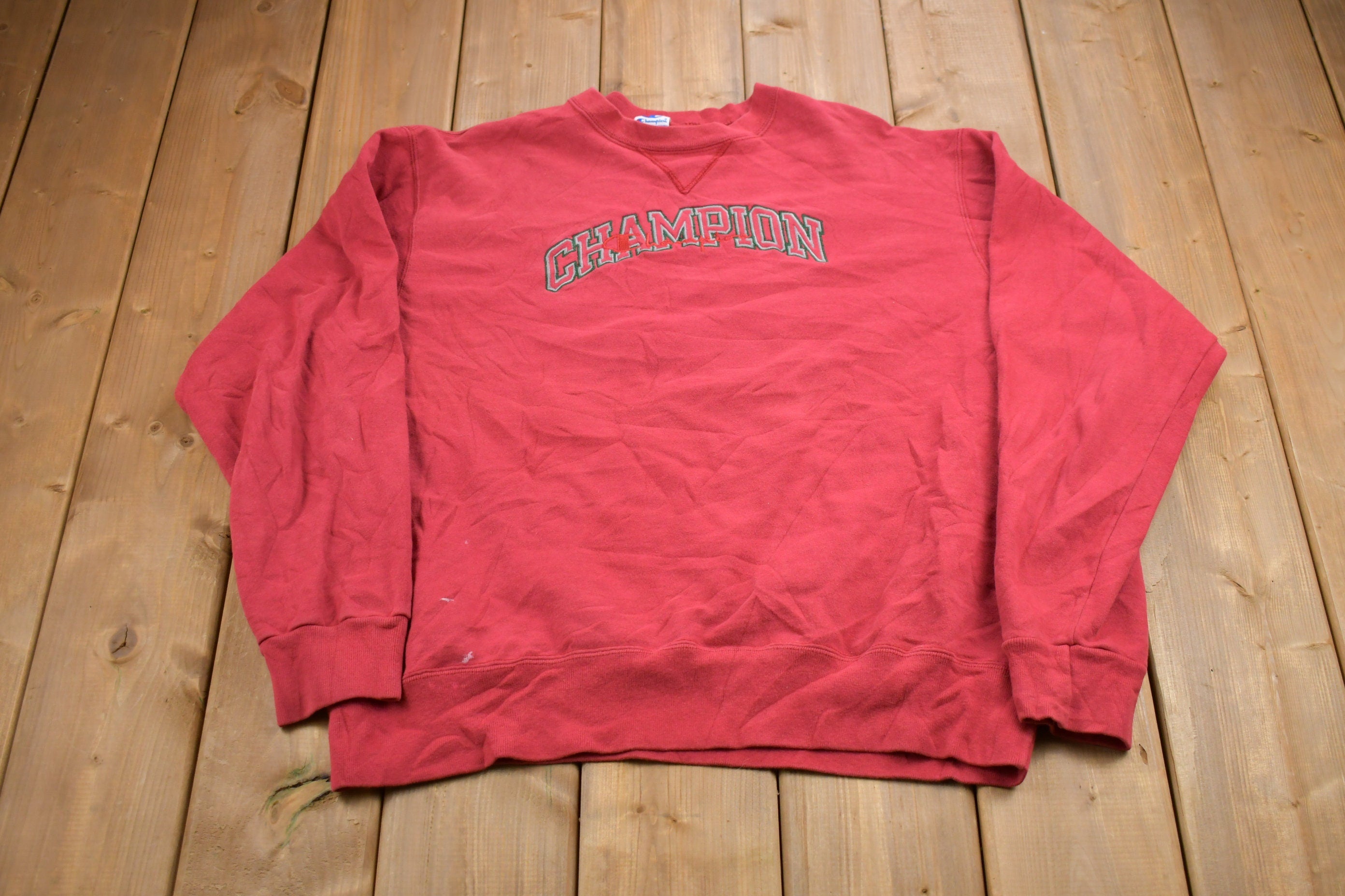 Vintage 1990s Champion Made In USA Embroidered Sweatshirt