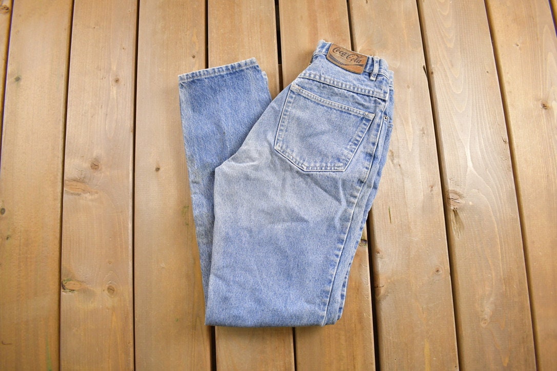 Vintage 1980s Coca Cola Denim Jeans Size 24 x 28